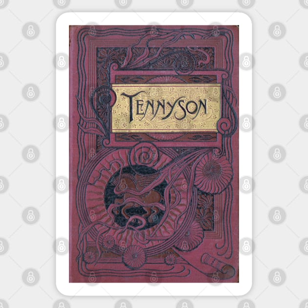 Tennyson 1890 Book Cover Sticker by forgottenbeauty